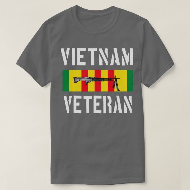 Camiseta Veterano vietnamita veterano de Vietnam M60 GPMG p (Diseño del anverso)