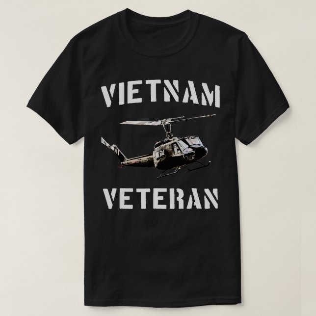 Camiseta Veterano vietnamita veterano de Vietnam UH-1 Huey  (Diseño del anverso)
