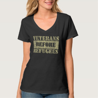 Camiseta Veteranos ante los refugiados soldados militares