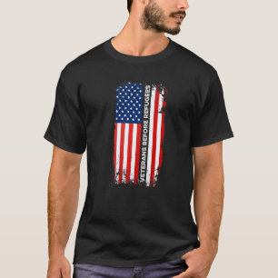 Camiseta Veteranos antes de refugiados apoyan a veteranos m