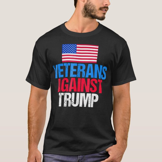 Camiseta Veteranos contra Donald Trump (Anverso)