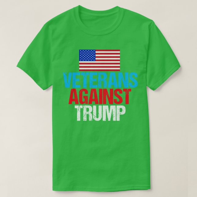 Camiseta Veteranos contra Trump (Diseño del anverso)