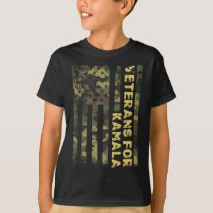 Camiseta Veteranos De Camuflaje De Kamala Bandera Americana