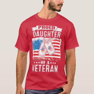 Camiseta Veteranos de familia militar apoyan a la orgullosa