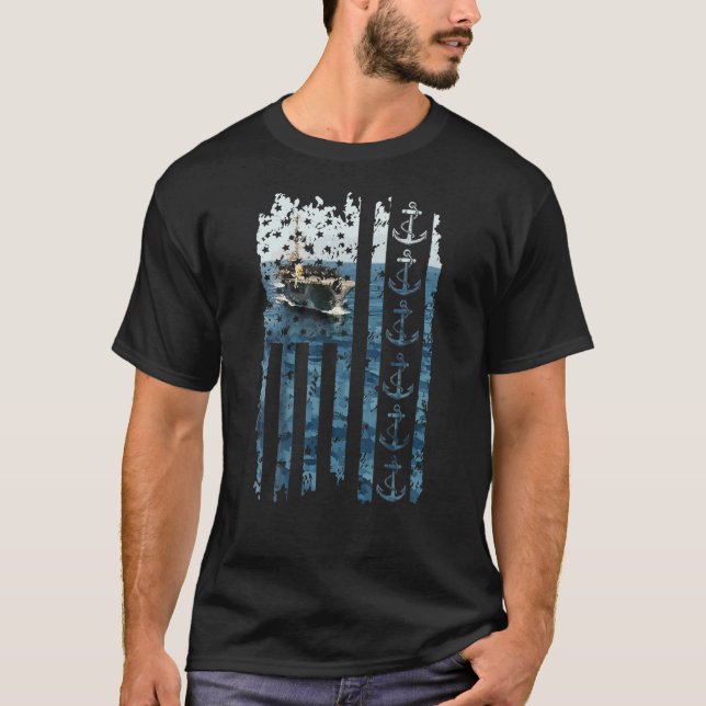Camiseta  Veteranos de guerra de la marina de los EE.UU. (Anverso)