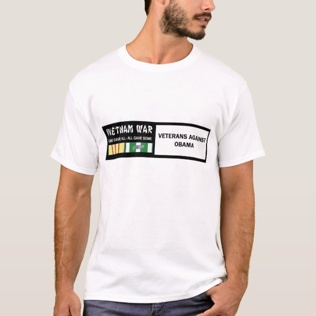 CAMISETA VETERANOS DE GUERRA DE VIETNAM CONTRA OBAMA (Anverso)