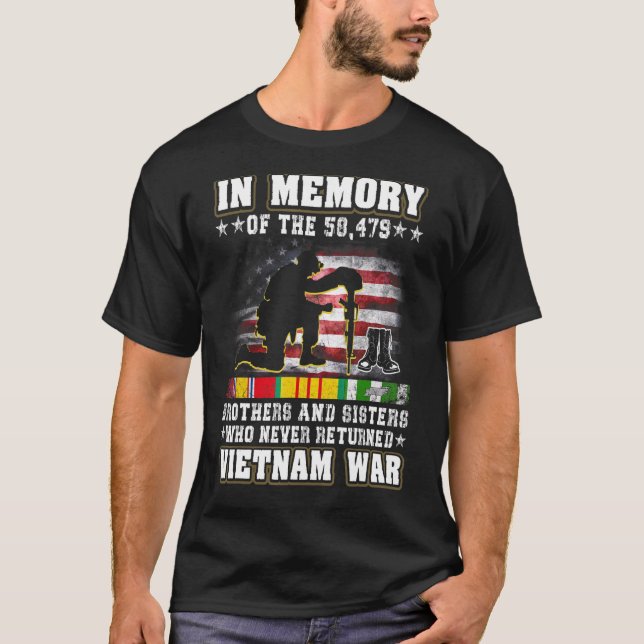 Camiseta Veteranos De Guerra De Vietnam Memorial Day Estado (Anverso)