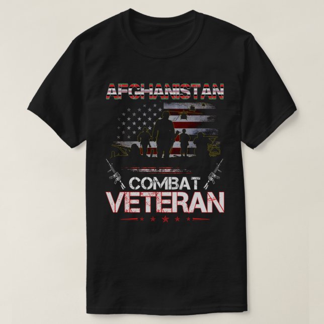 Camiseta Veteranos de guerra en Afganistán (Diseño del anverso)