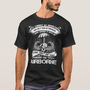 Camiseta Veteranos de infantería aérea mamá alas de salto a