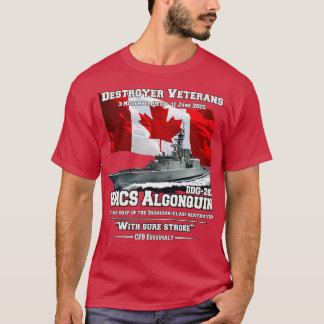 Camiseta Veteranos de la destrucción de Algonquin de HMCS
