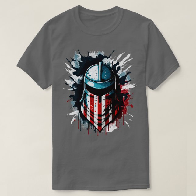 Camiseta Veteranos de los Cascos Espartanos de la Bandera A (Diseño del anverso)