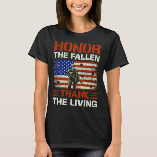 Camiseta Veteranos De Los Ee.Uu. Honran La Caída Gracias A