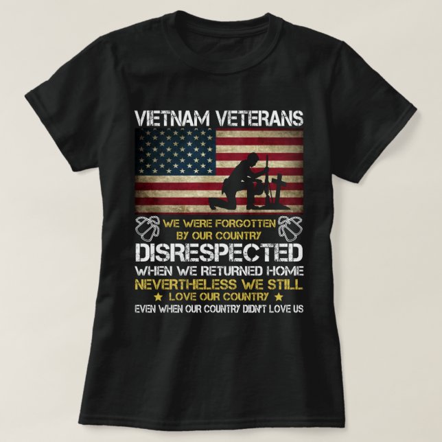 Camiseta Veteranos de Vietnam fuimos olvidados por nuestro  (Diseño del anverso)