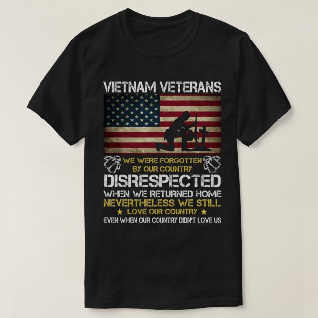 Camiseta Veteranos de Vietnam fuimos olvidados por nuestro  (Diseño del anverso)