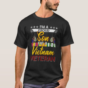 Camiseta Veteranos de Vietnam Orgullosos Son Tees Men Boys