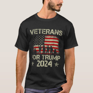 Camiseta Veteranos del Abuelo por la bandera estadounidense