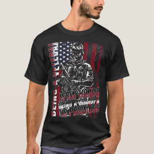 Camiseta Veteranos Día Bandera Americana Abuelo Orgullo Mil