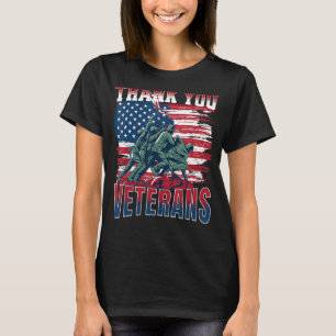 Camiseta Veteranos Día Bandera Estadounidense Gracias Veter