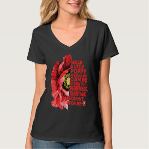 Camiseta Veteranos Día de la Adormidera Roja Uso amapola
