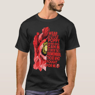 Camiseta Veteranos Día de la Adormidera Roja Uso amapola