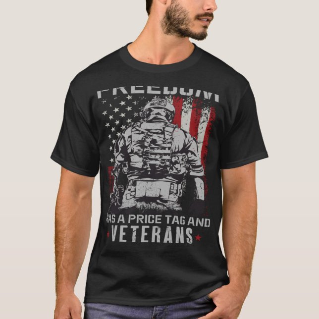 Camiseta Veteranos Día de Veteranos Estadounidenses y Solda (Anverso)
