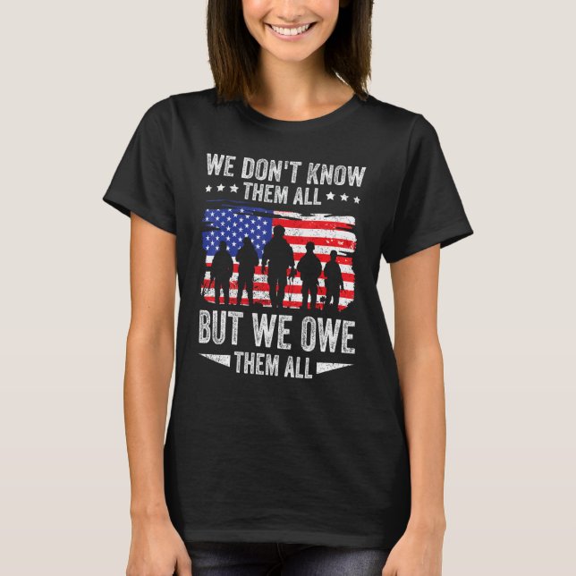 Camiseta Veteranos Día Que Les Debemos Memoria Patriótica V (Anverso)