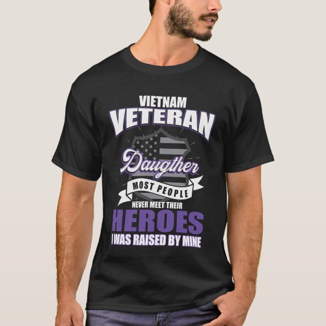 Camiseta Veteranos héroes de la hija en Vietnam (Anverso)