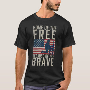 Camiseta Veteranos Hogar De Los Libres Por Los Valientes