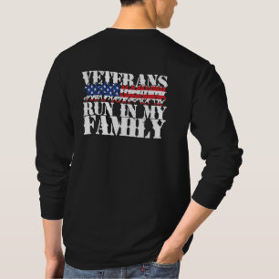 Camiseta Veteranos militares corren en mi familia - Corrien