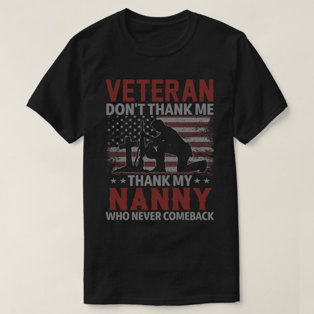 Camiseta Veteranos no me agradecemos a mi NANNY que nunca h (Diseño del anverso)