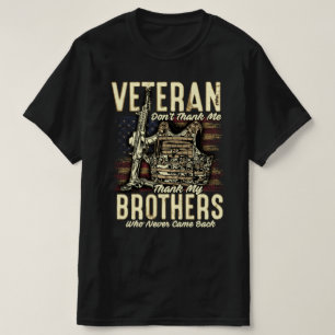 Camiseta veteranos no me agradecemos a mis hermanos
