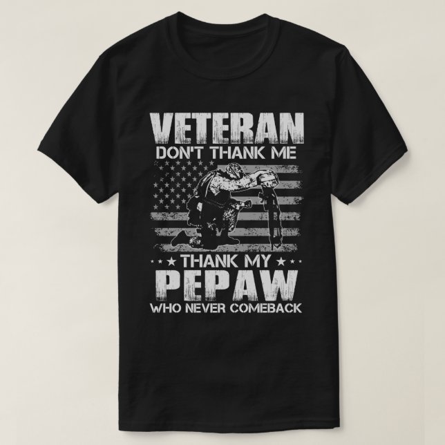 Camiseta Veteranos no me agradezcan a mi PAW que nunca ha c (Diseño del anverso)