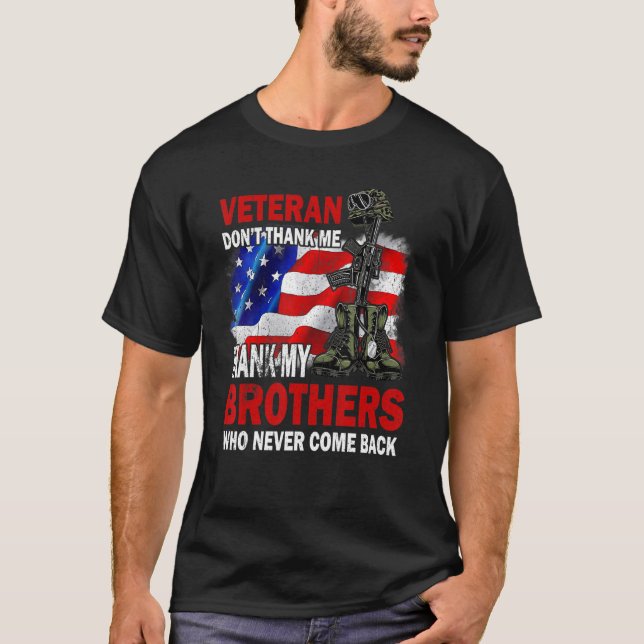 Camiseta Veteranos No Me Agradezcan A Mis Hermanos Que Nunc (Anverso)
