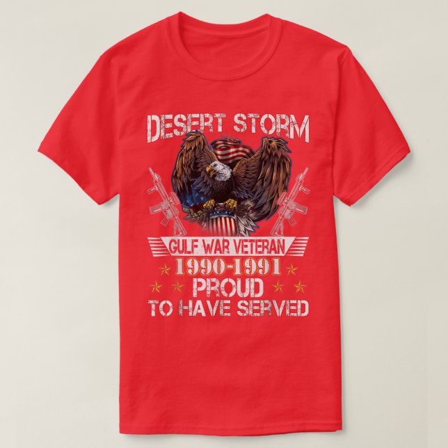Camiseta Veteranos orgullosos de la tormenta del desierto e (Diseño del anverso)