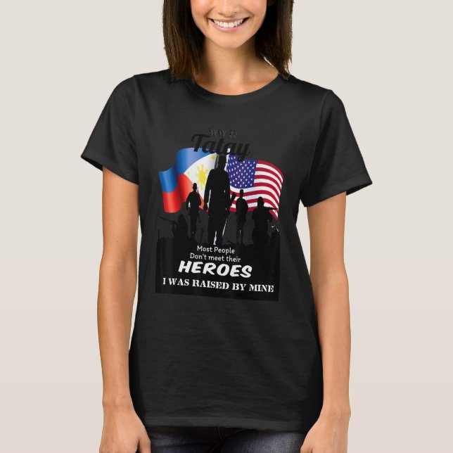 Camiseta Veteranos: Padre filipino Wwii Soldado (Anverso)