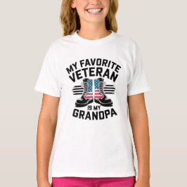 Camiseta Veteranos Padres Día Mi Veterano Abuelo Favorito