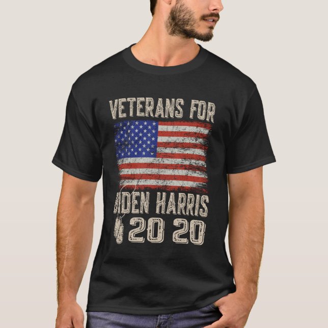 Camiseta Veteranos para Biden Harris 2020 (Anverso)