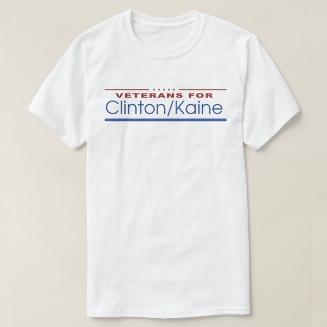 Camiseta Veteranos para Clinton/Kaine 2016 (Diseño del anverso)