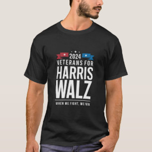 Camiseta Veteranos para Harris Walz 2024 Presidencial