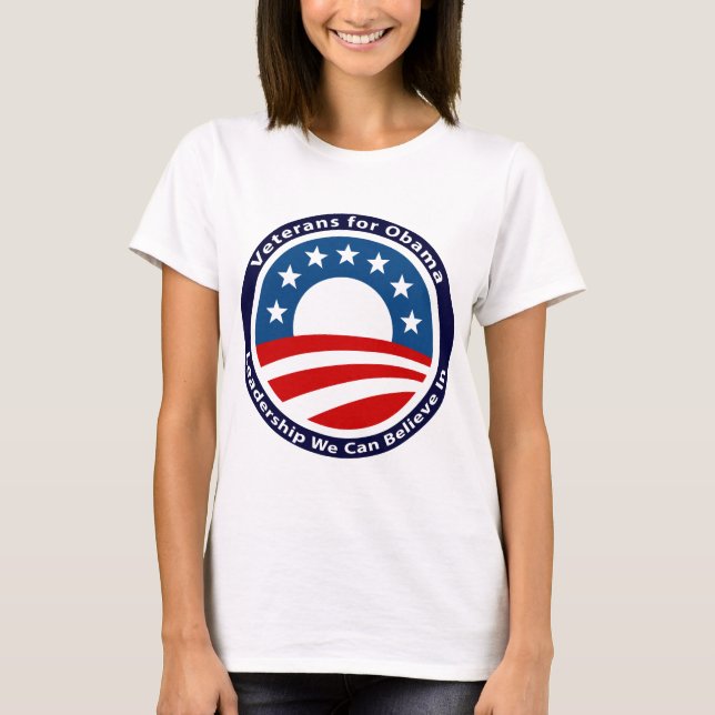 Camiseta veteranos para obama (Anverso)
