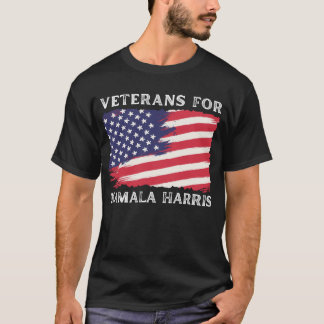 Camiseta Veteranos por Kamala Harris 2024 Bandera de Estado