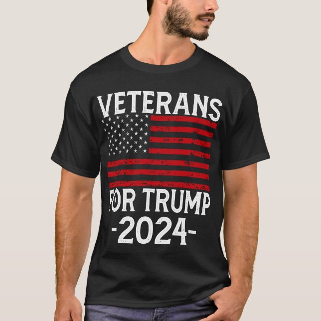 Camiseta Veteranos por Trump 2024 (Anverso)