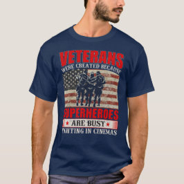 Camiseta Veteranos porque superhéroes ocupados en cines