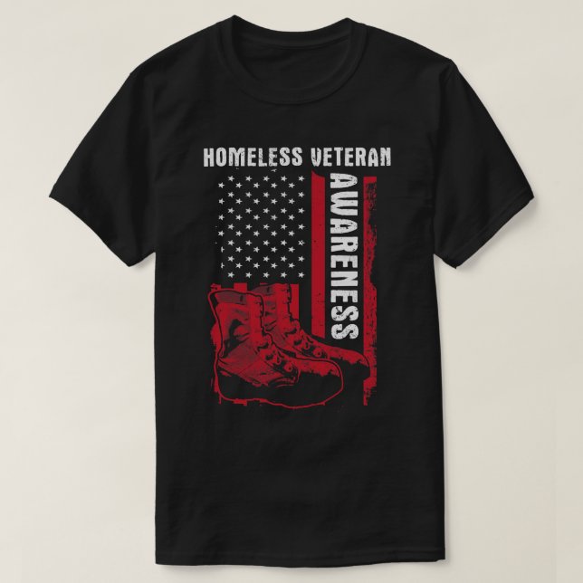 Camiseta Veteranos sin hogar milicia de sensibilización de  (Diseño del anverso)