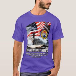 Camiseta Veteranos submarinos de USS Newport News SSN750