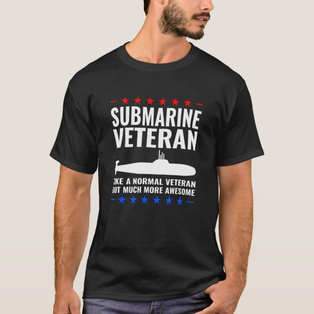 Camiseta Veteranos submarinos para hombres y submarinos par (Anverso)
