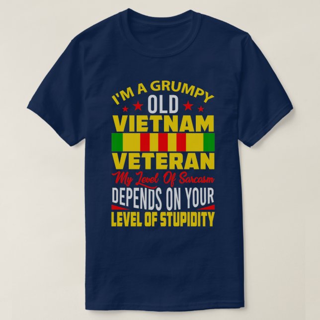 Camiseta Veteranos vietnamitas divertidos citan a Vietnam (Diseño del anverso)