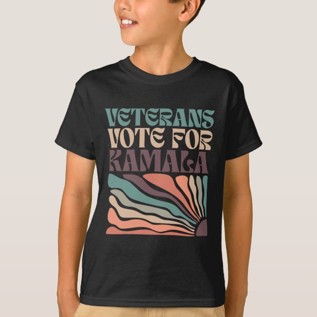 Camiseta Veteranos votan Harris 2024 Elecciones Kamala Harr (Anverso)