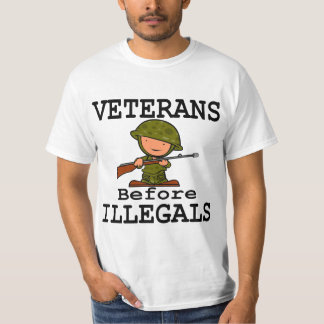 Camiseta Veterans Before Illegals Veterans Day