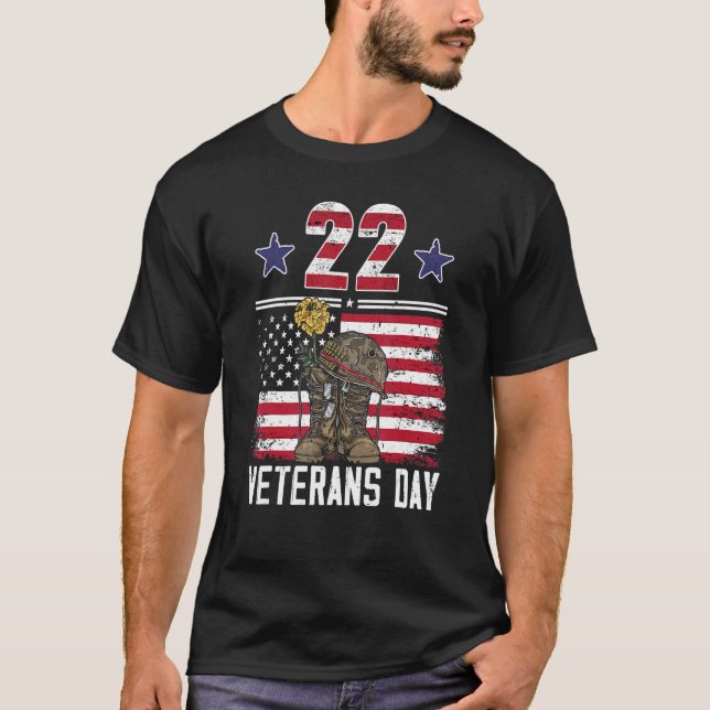 Camiseta Veterans Day Proud Veteran Dad Son Papa Grandpa (Anverso)